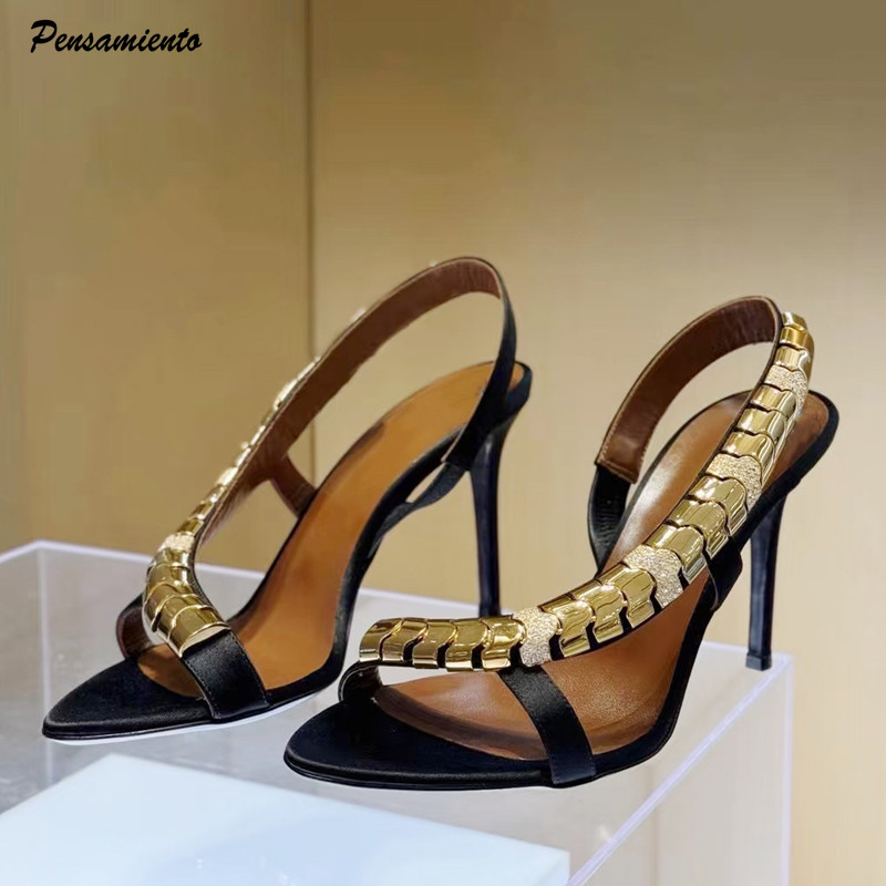 Summer Clothing Offers - Sandálias Gladiadoras Femininas de Luxo com