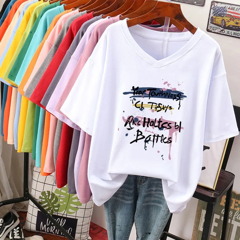 Summer Clothing Cartoon - Plus size 6xl 150kg verão carta
