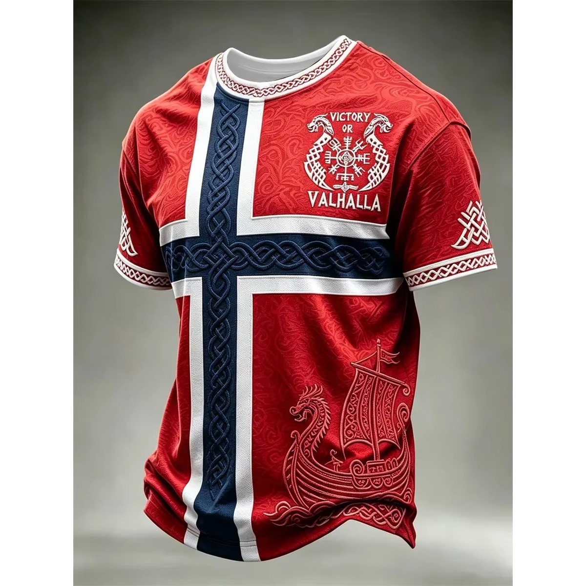 Summer Viking Clothing - Camiseta Viking da Noruega para Homens