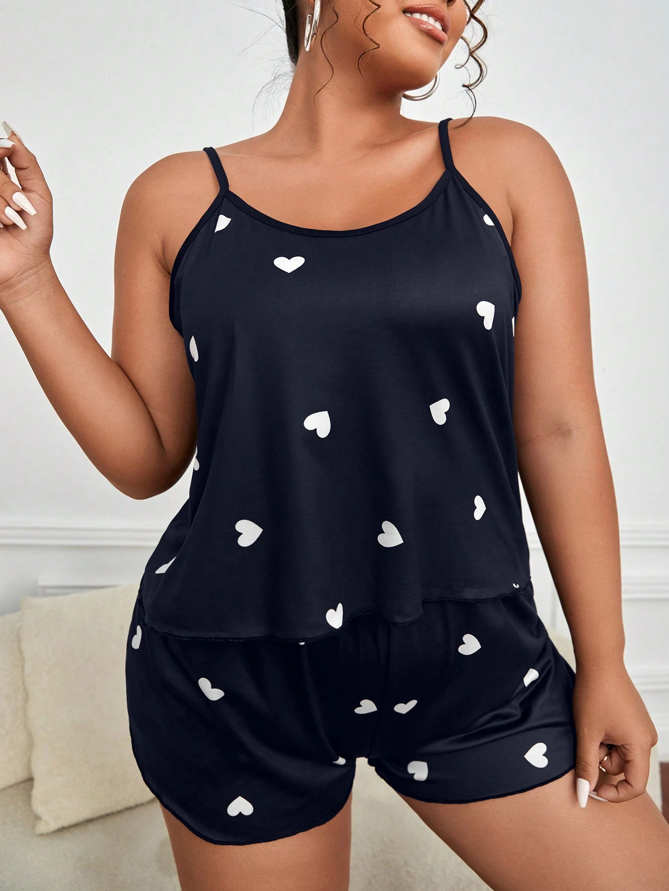 Summer Clothing For Plus Size Women - Conjunto de pijamas femininos, 2 peças,