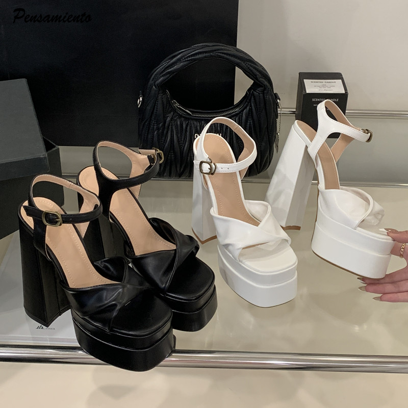 Summer Clothing Offers - Estilo estrela moda dupla plataforma cunhas