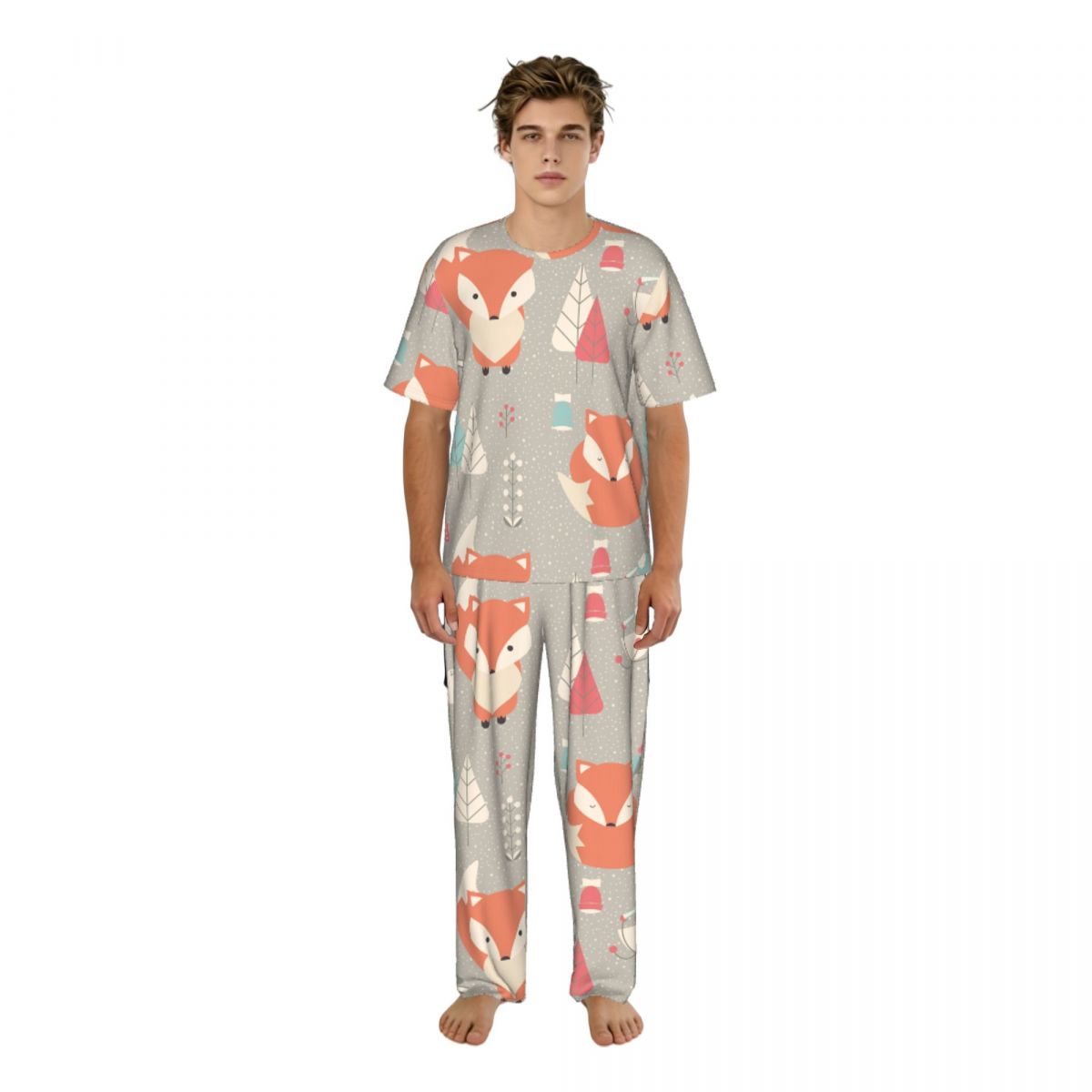 Summer Clothing Patterns - Conjunto de pijama masculino de manga