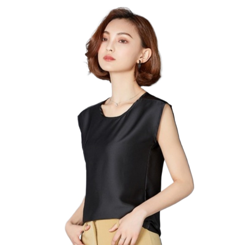 Summer Clothing For Plus Size Women - Colete de seda sexy feminino, top