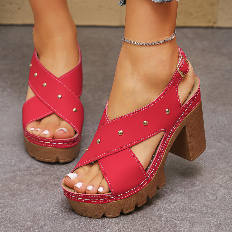 Summer Clothing Offers - Vintage super salto alto cinta cruzada