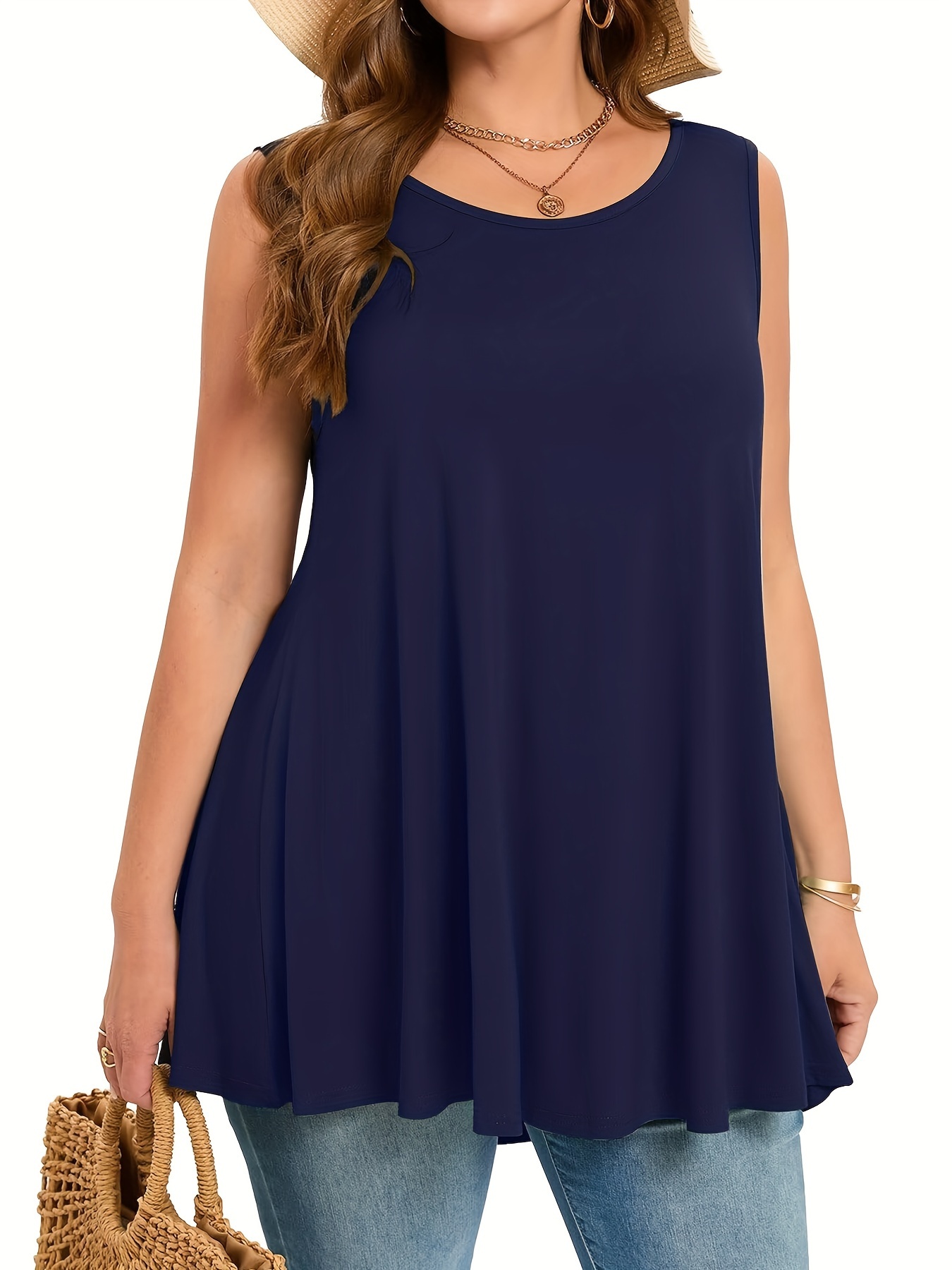 Plus size simples sólido regat - Summer Clothing For Plus Size Women avaliação e preço