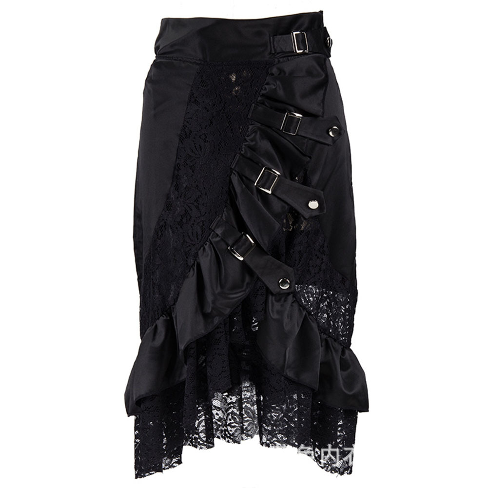 Vitoriano preto cetim & renda  - Summer Victorian Clothing avaliação e preço