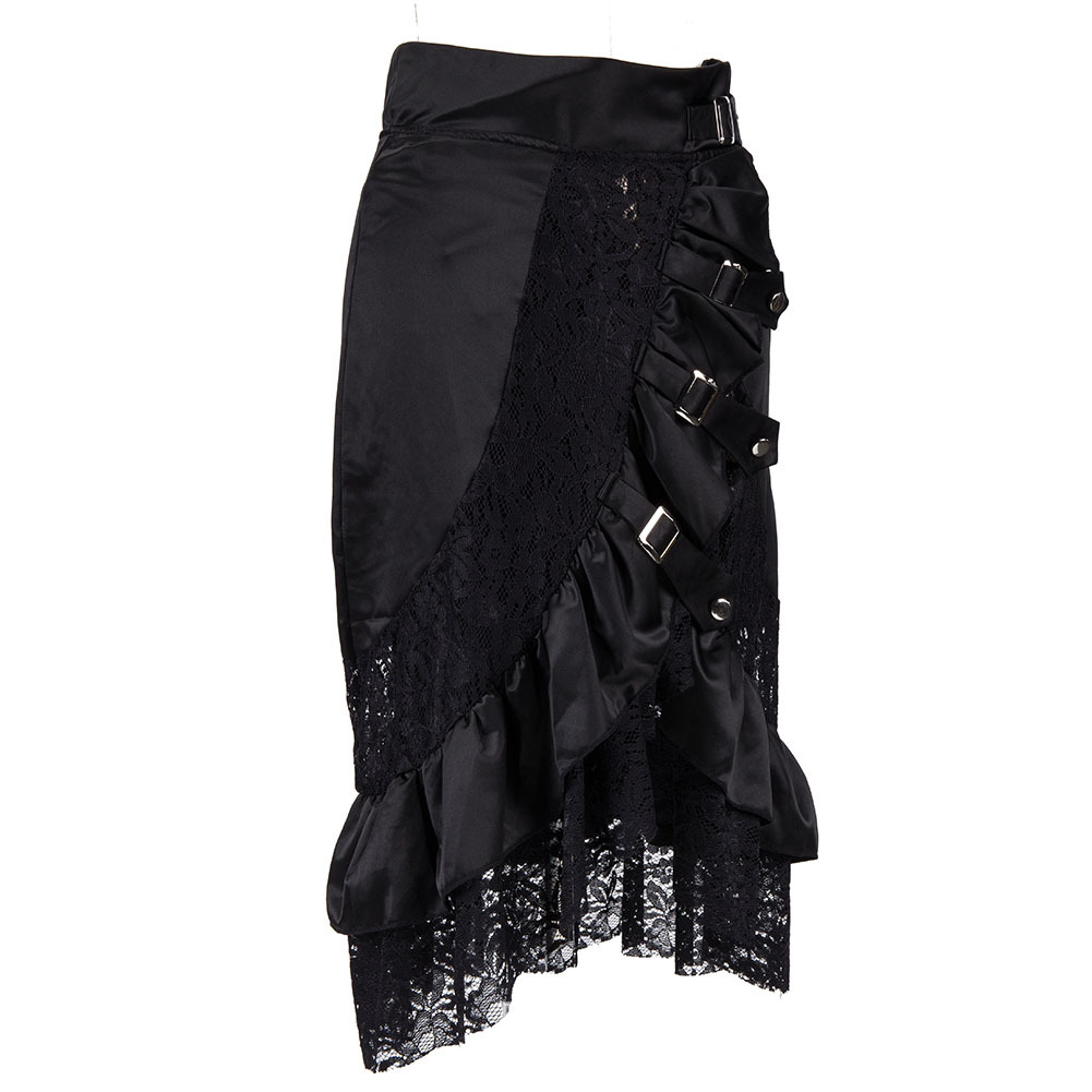 Vitoriano preto cetim & renda  - Summer Victorian Clothing avaliação e preço