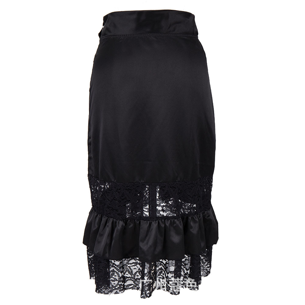 Vitoriano preto cetim & renda  - Summer Victorian Clothing avaliação e preço