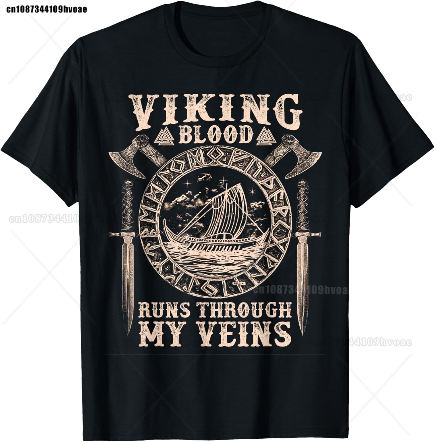 Sangue viking corre através da - Summer Viking Clothing avaliação e preço