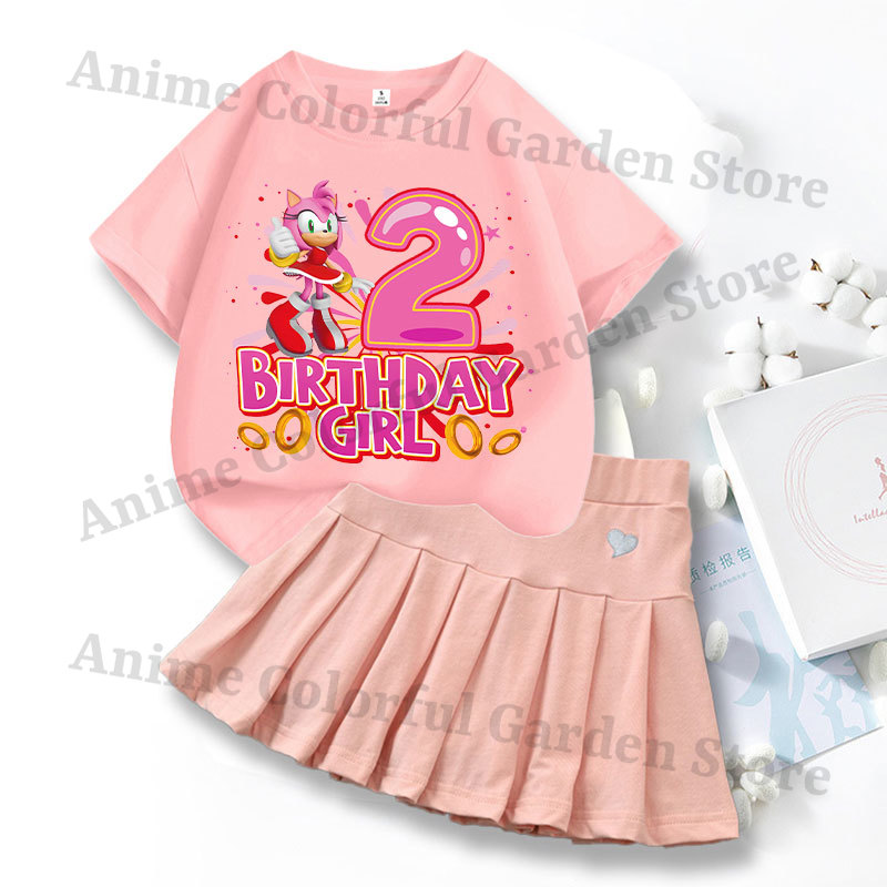 Conjunto de 2 peças: Vestido e - Summer Clothing Cartoon avaliação e preço