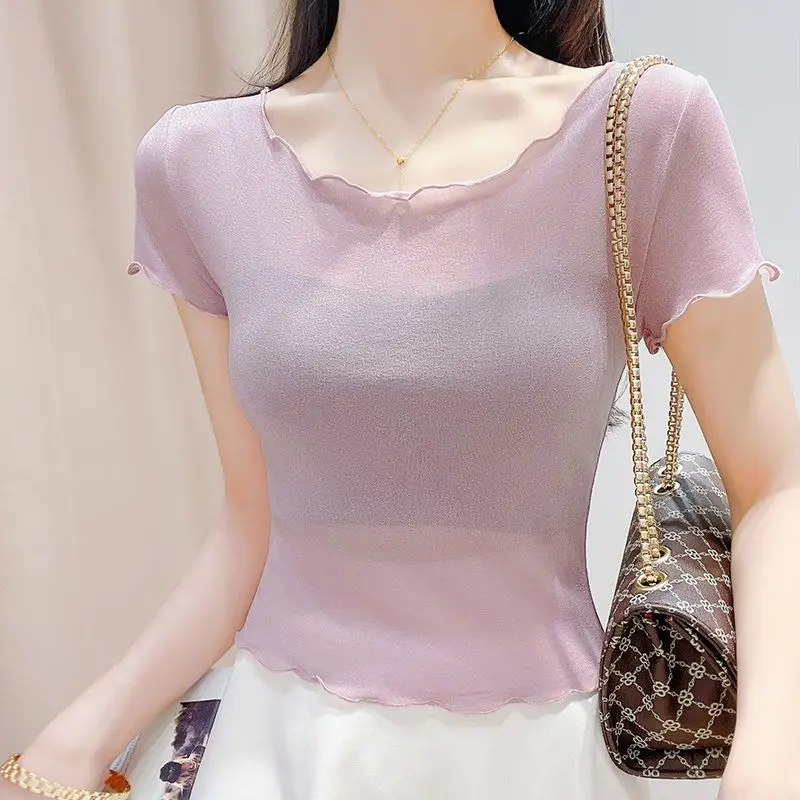 Camiseta Feminina de Manga Cur - Summer Clothing Reviews avaliação e preço