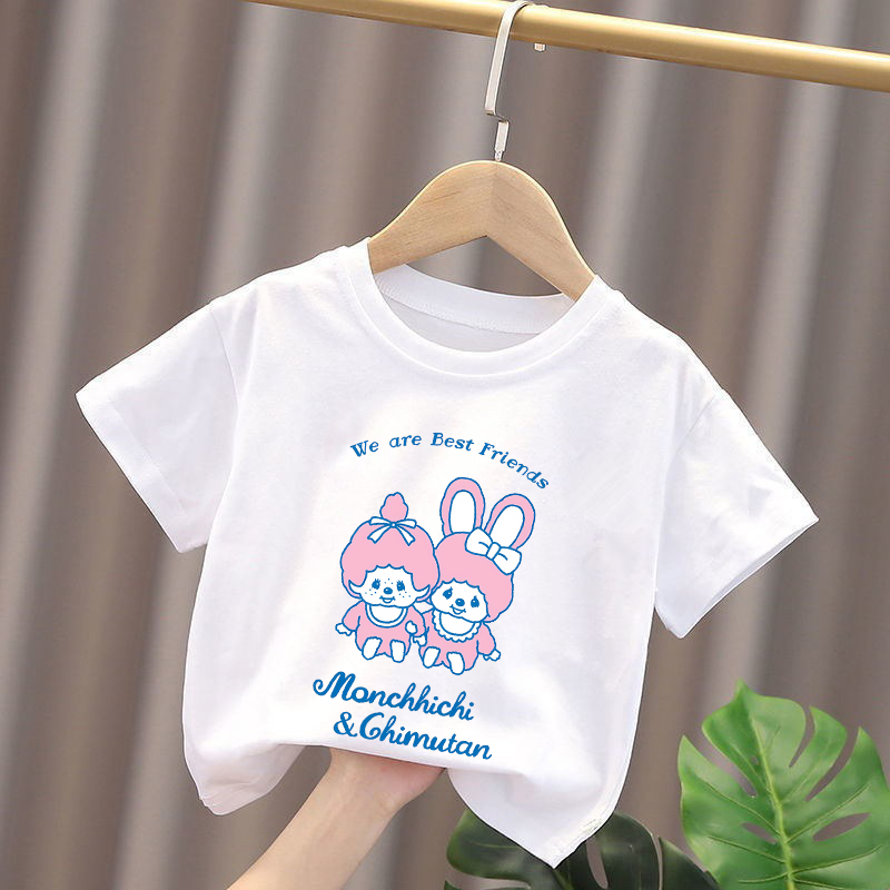 Camisetas infantis monchhichi, - Summer Clothing Cartoon avaliação e preço
