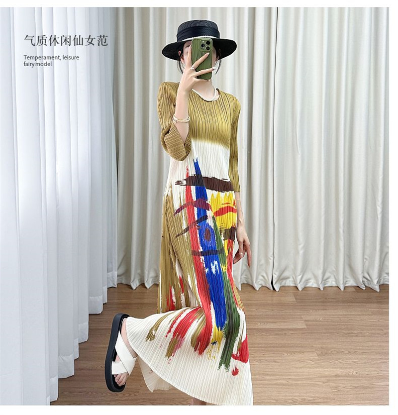 Miyake vestido feminino vestid - Summer Clothing H&M avaliação e preço