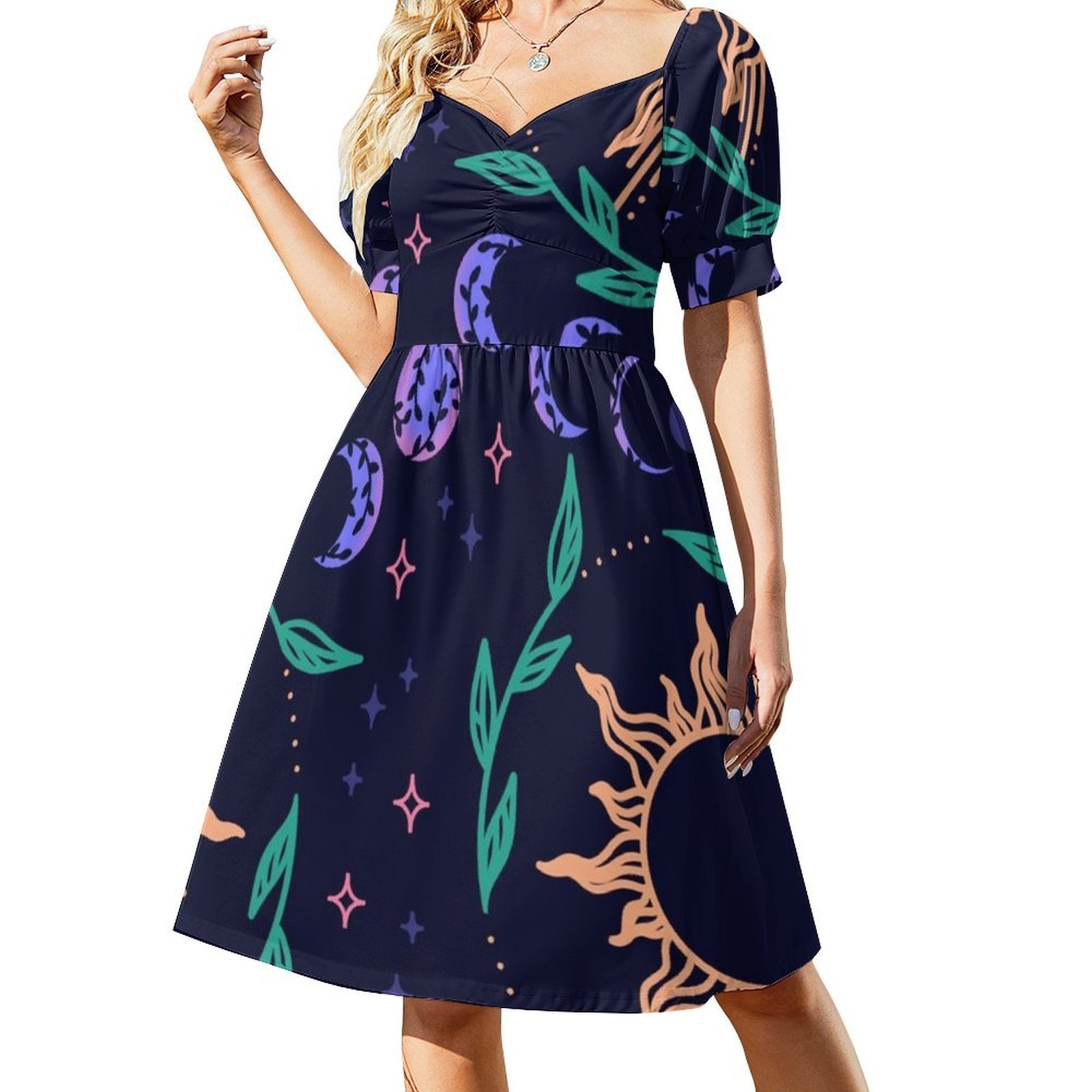 Sem costura fases da lua sol e - Summer Clothing Patterns avaliação e preço