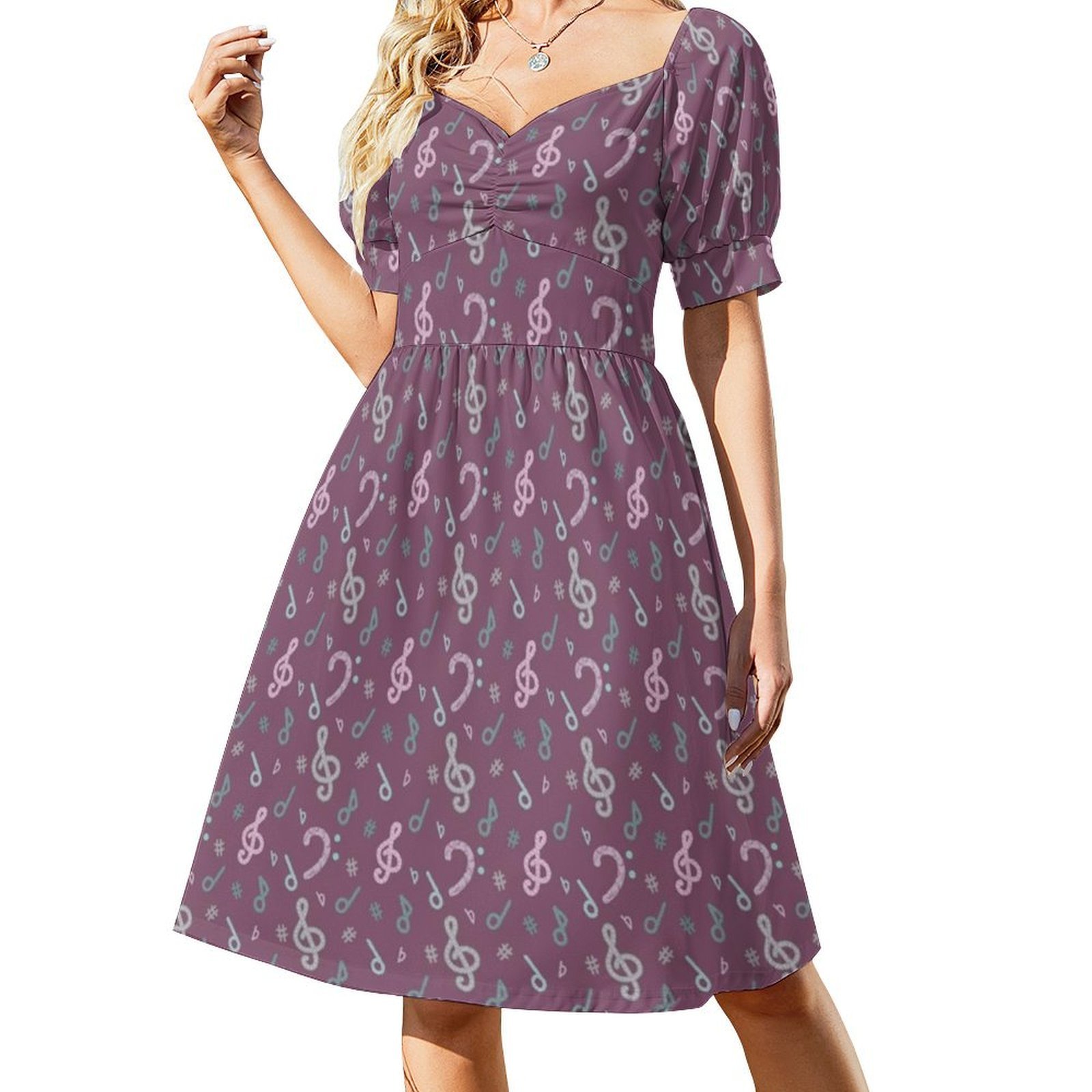 Feliz música padrão feminino s - Summer Clothing Patterns avaliação e preço